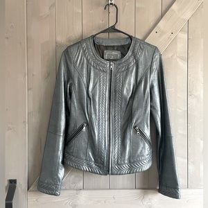 My Tribe Women’s Leather Moto Jacket